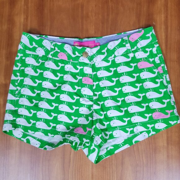 MacBeth Collection by Margaret Josephs "Oh Whale" Cotton Jean Shorts - S - Picture 2 of 12